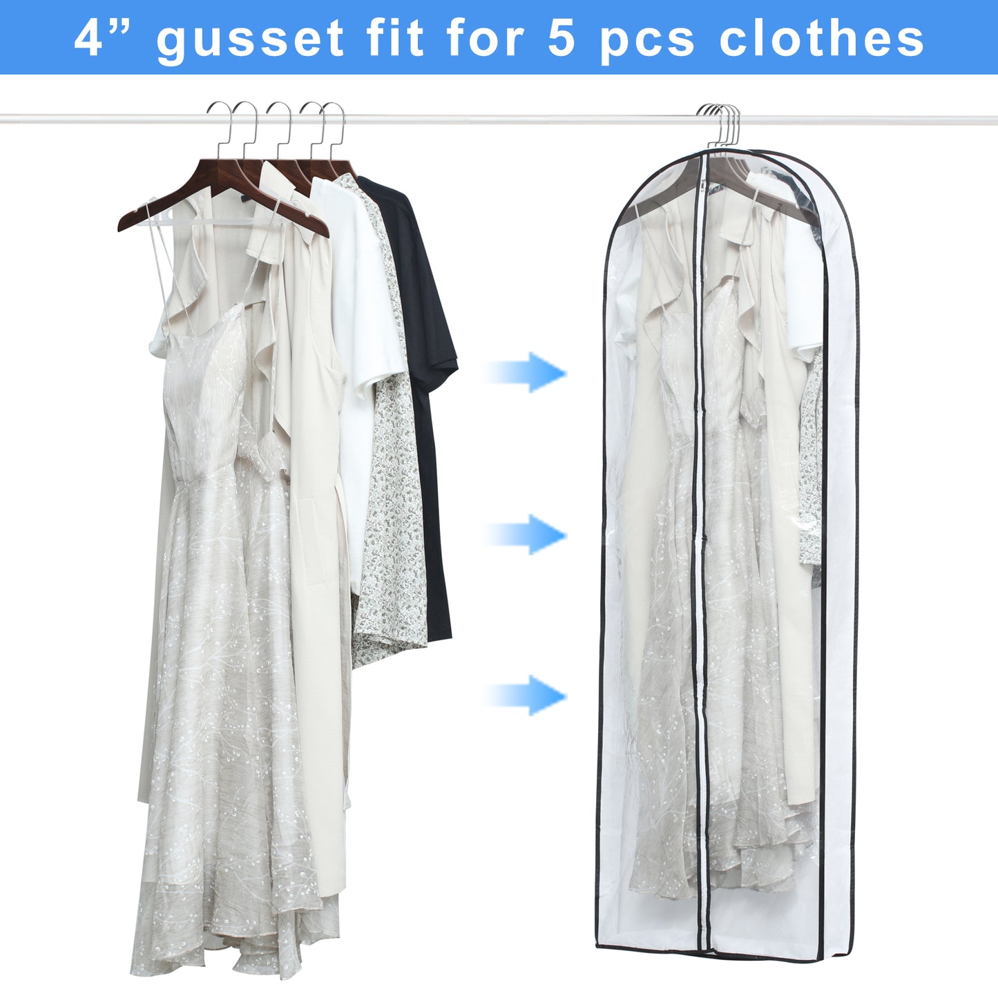 Expandable Gusset Garment Bags
