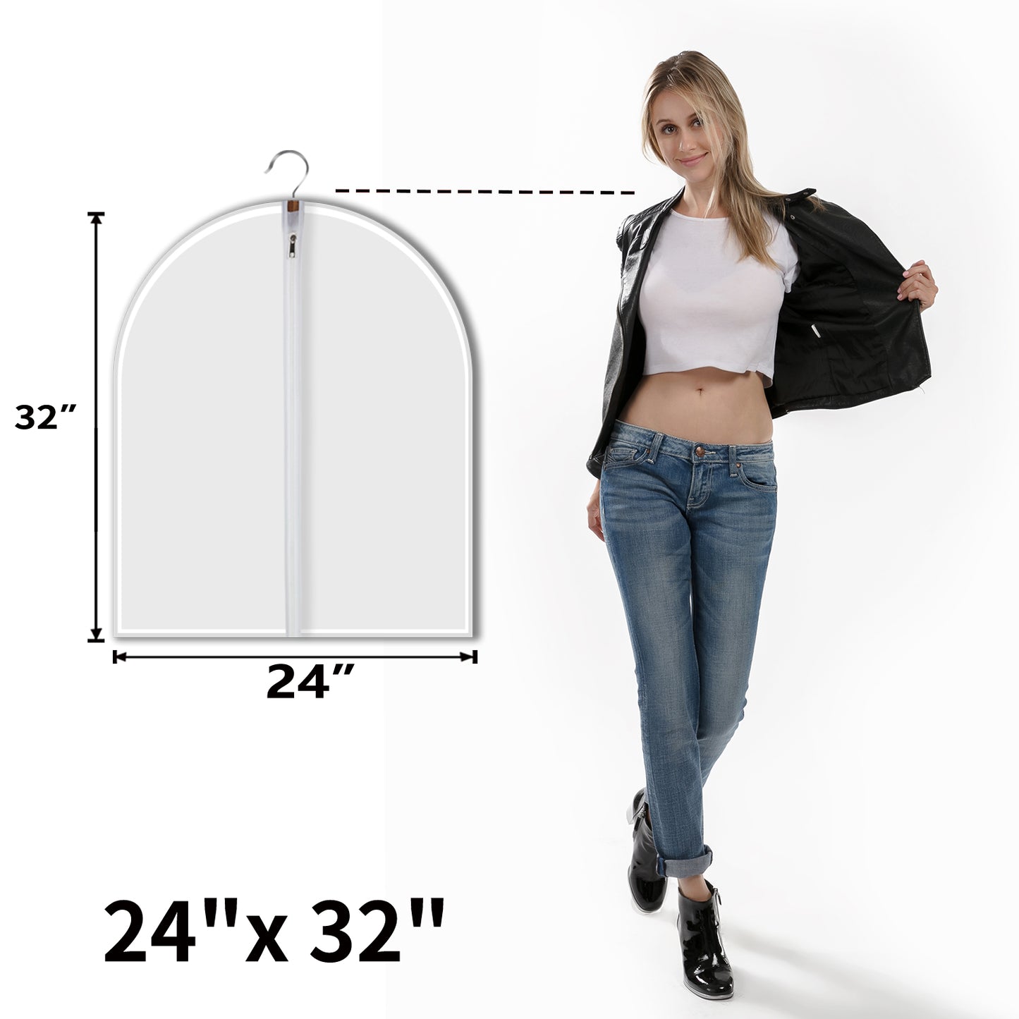 Frosted Garment Bags for Closet Storage