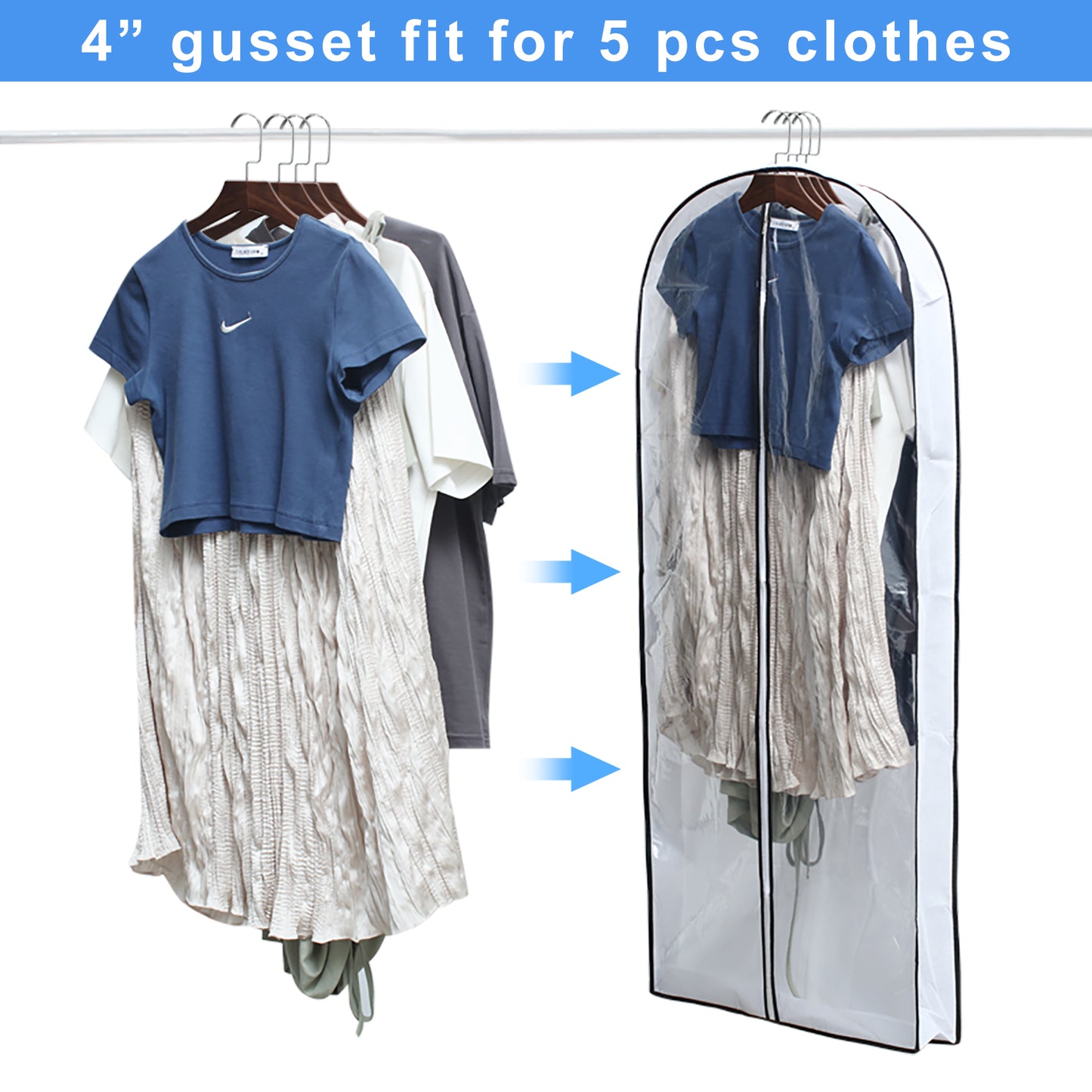 Expandable Gusset Garment Bags
