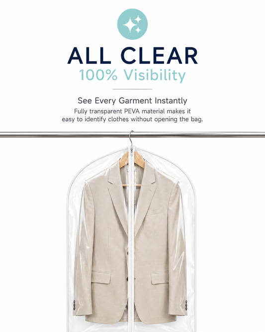All Clear Garment Bags for Hanging Clothes