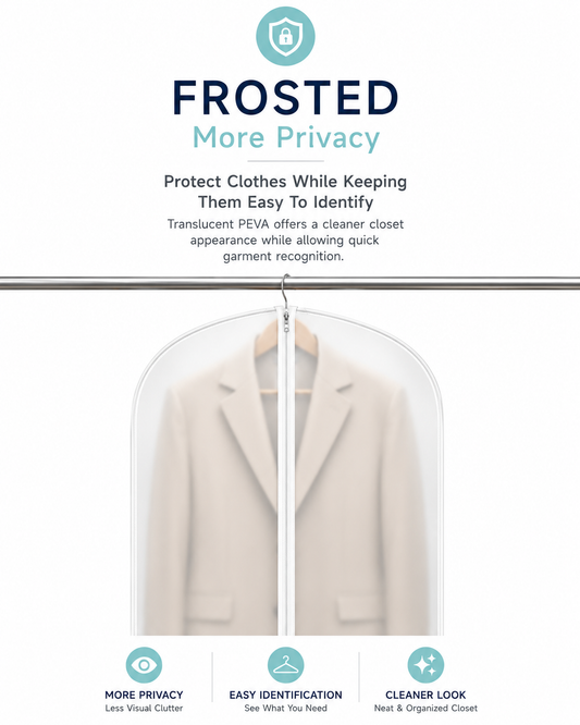 Frosted Garment Bags for Closet Storage