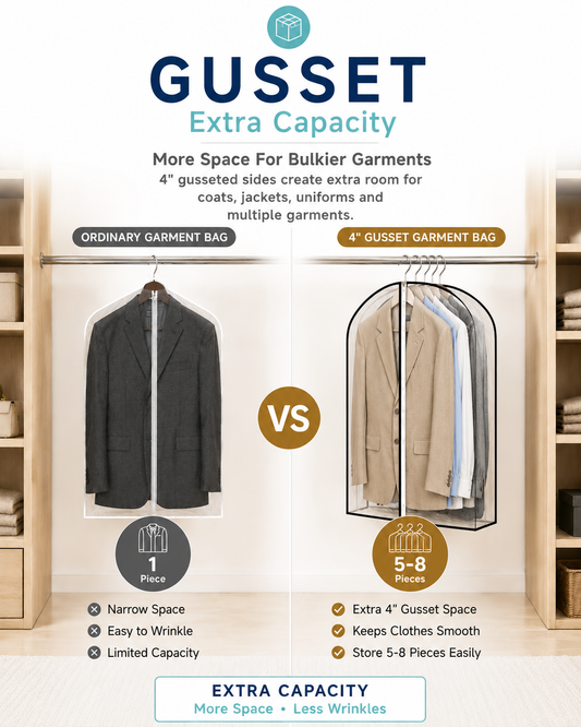 Expandable Gusset Garment Bags