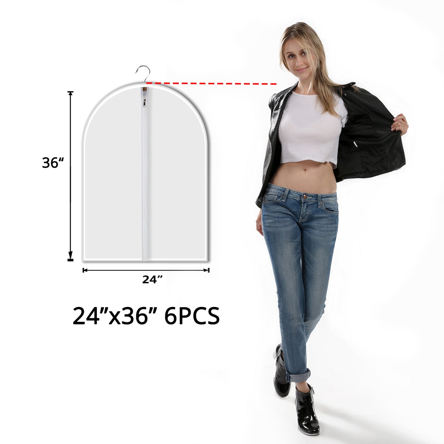 Frosted Garment Bags for Closet Storage