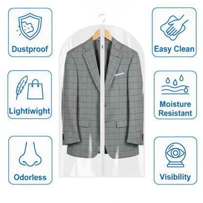 All Clear Garment Bags for Hanging Clothes